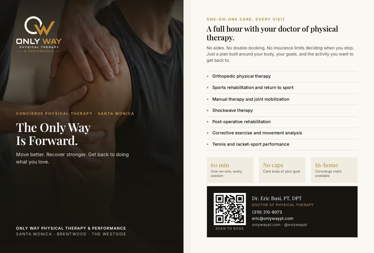 Only Way PT patient card, front and back